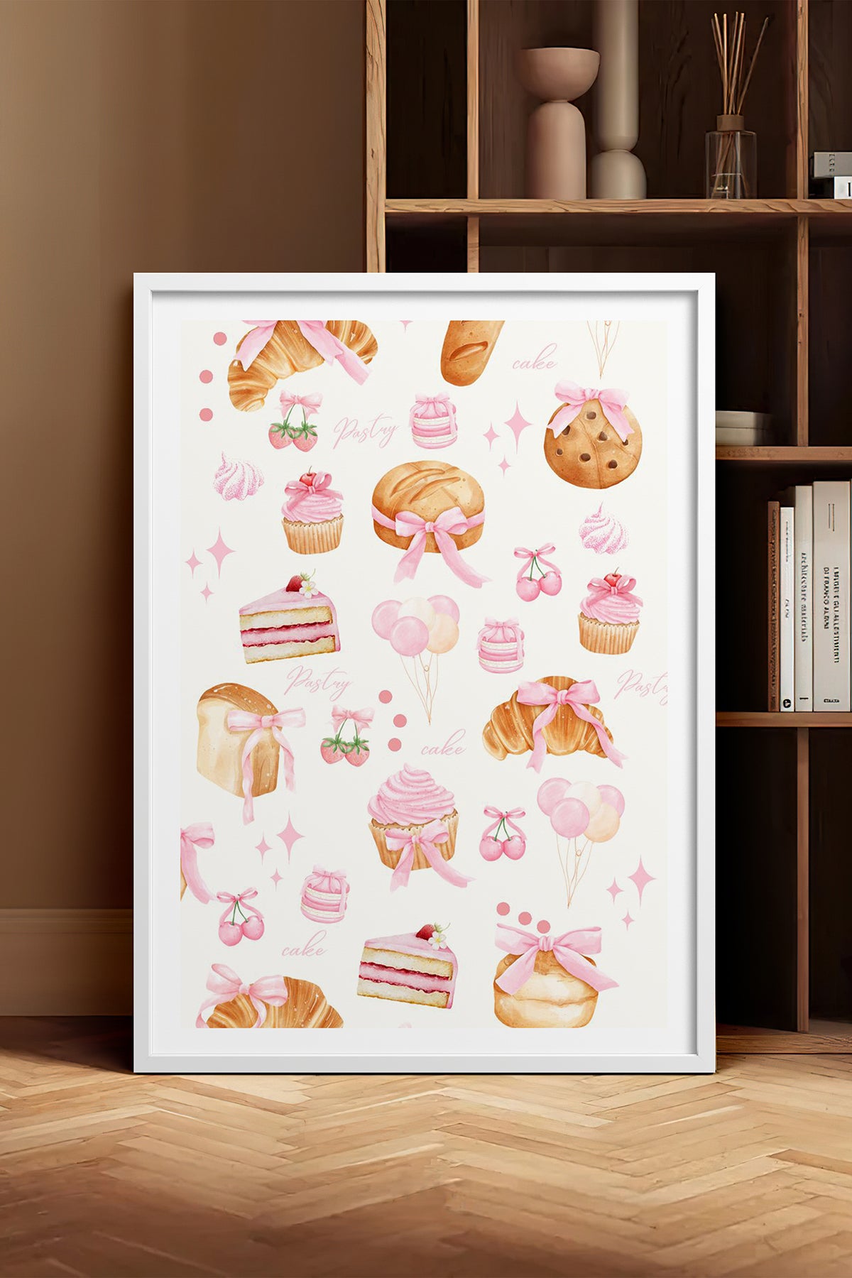 HOMEPACK Ahşap Çerçeveli Tablo Çerçeveli Poster Sanatsal Modern Duvar Dekoru TK-1026