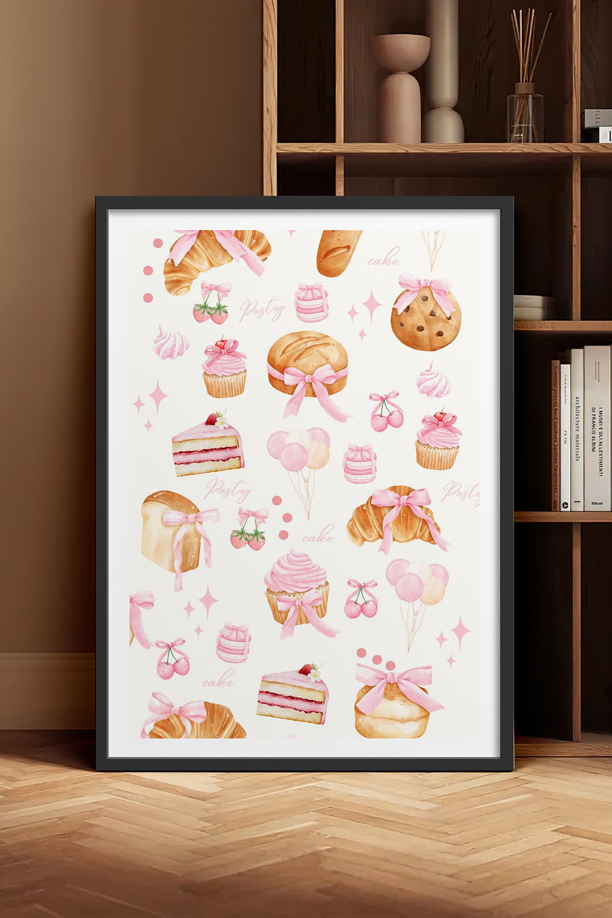 HOMEPACK Ahşap Çerçeveli Tablo Çerçeveli Poster Sanatsal Modern Duvar Dekoru TK-1026