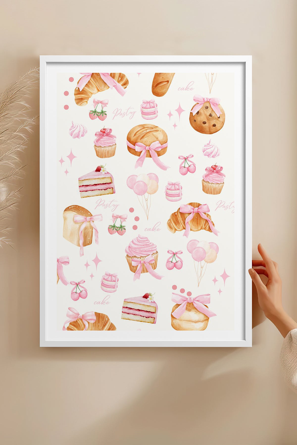 HOMEPACK Ahşap Çerçeveli Tablo Çerçeveli Poster Sanatsal Modern Duvar Dekoru TK-1026