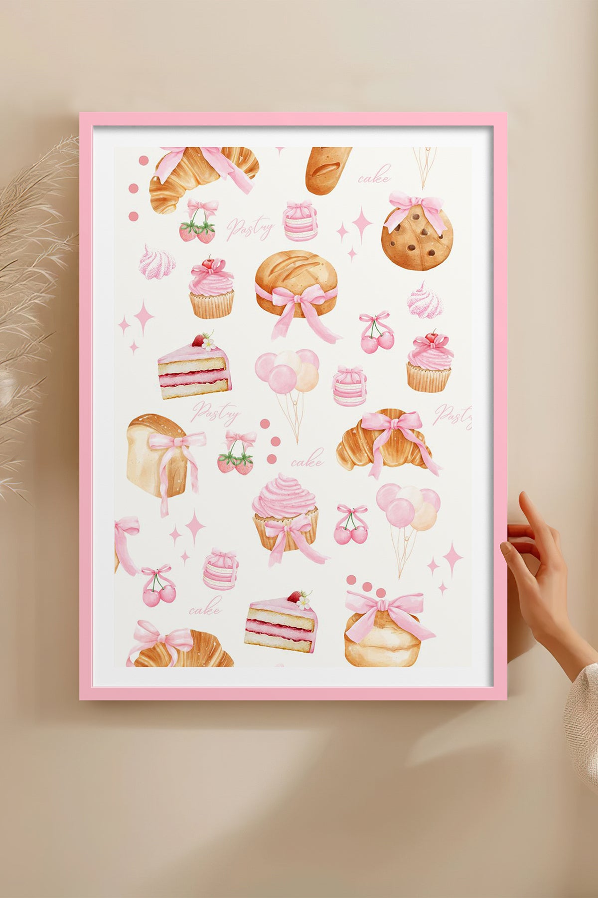 HOMEPACK Ahşap Çerçeveli Tablo Çerçeveli Poster Sanatsal Modern Duvar Dekoru TK-1026