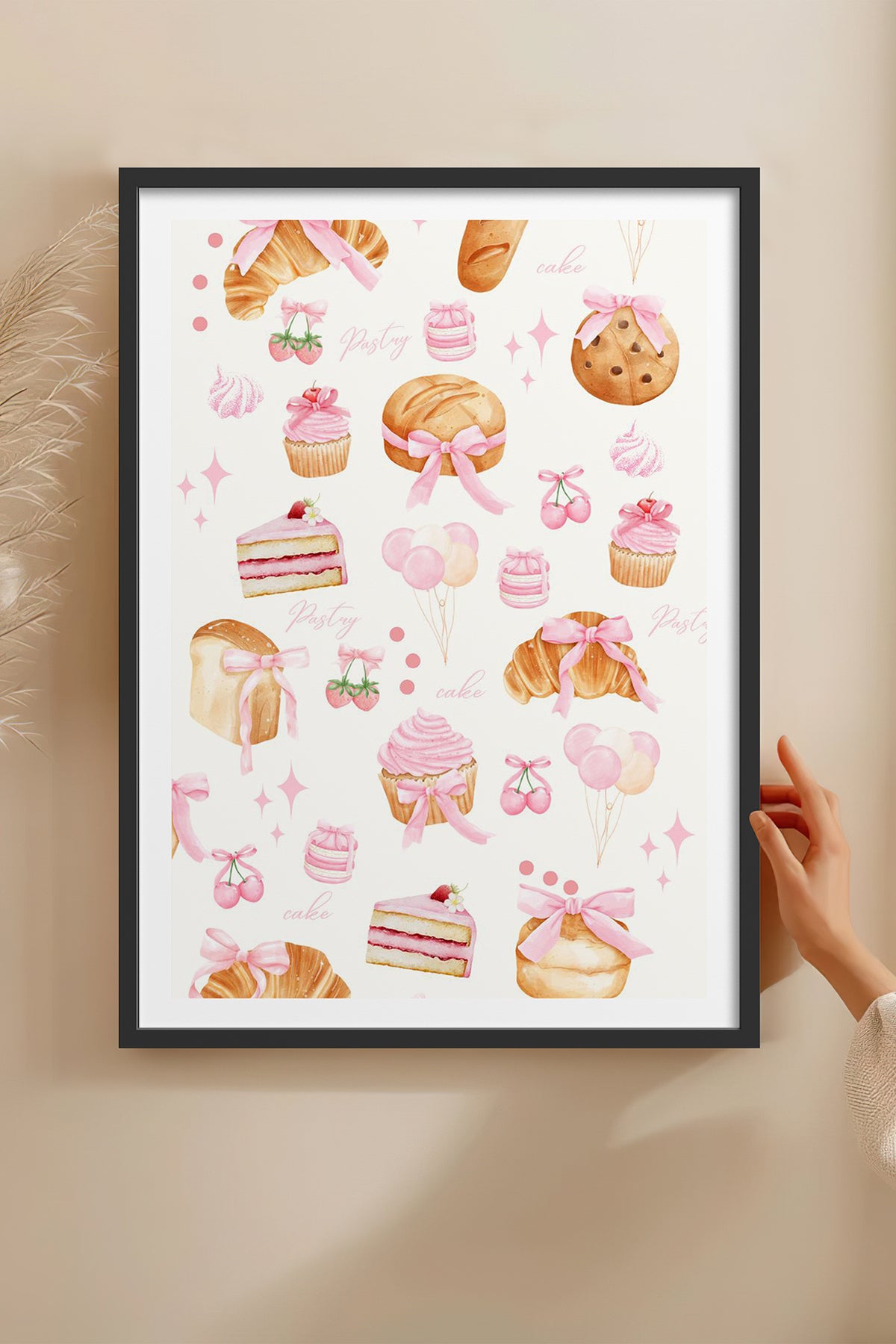 HOMEPACK Ahşap Çerçeveli Tablo Çerçeveli Poster Sanatsal Modern Duvar Dekoru TK-1026