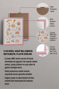 HOMEPACK Ahşap Çerçeveli Tablo Çerçeveli Poster Sanatsal Modern Duvar Dekoru TK-1026