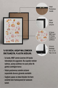 HOMEPACK Ahşap Çerçeveli Tablo Çerçeveli Poster Sanatsal Modern Duvar Dekoru TK-1026