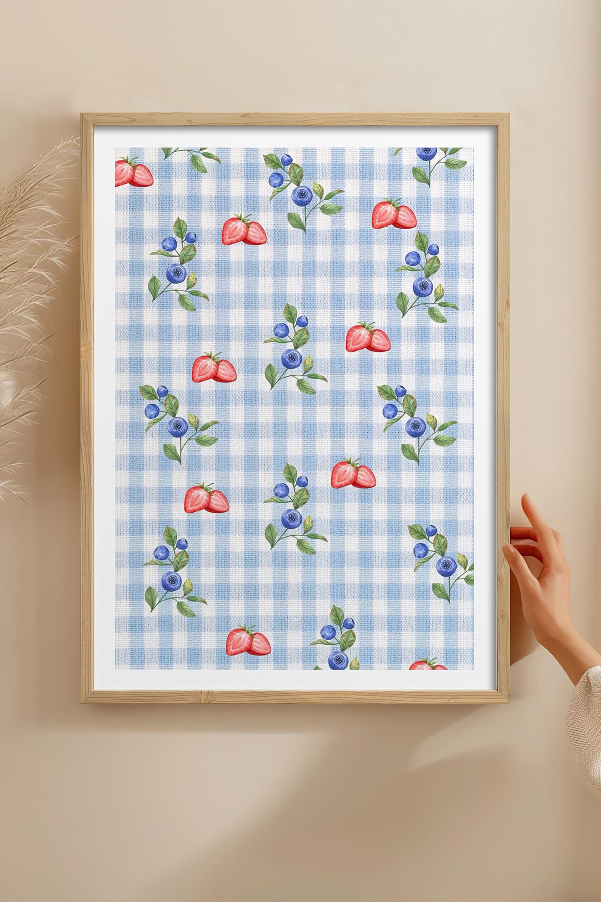 HOMEPACK Ahşap Çerçeveli Tablo Çerçeveli Poster Sanatsal Modern Duvar Dekoru TK-1028