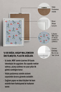 HOMEPACK Ahşap Çerçeveli Tablo Çerçeveli Poster Sanatsal Modern Duvar Dekoru TK-1028