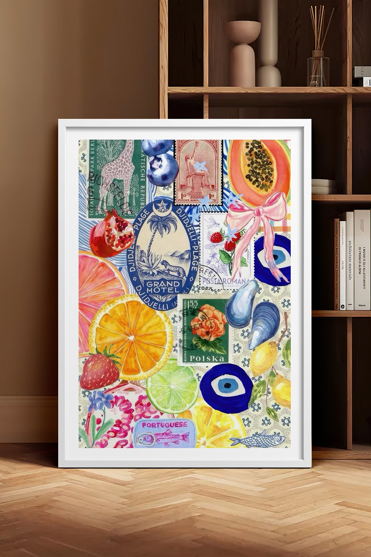 HOMEPACK Ahşap Çerçeveli Tablo Çerçeveli Poster Sanatsal Modern Duvar Dekoru TK-1030
