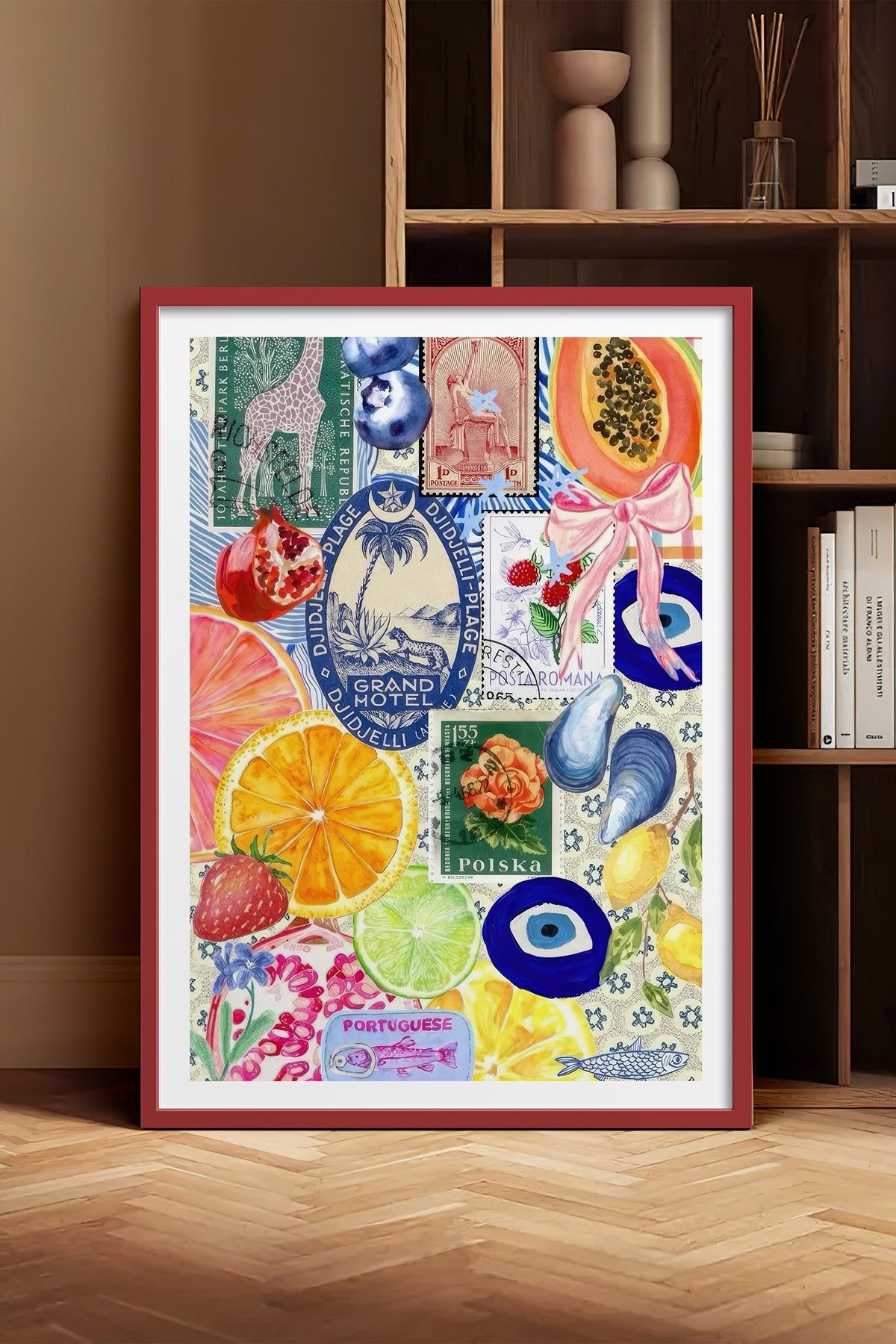 HOMEPACK Ahşap Çerçeveli Tablo Çerçeveli Poster Sanatsal Modern Duvar Dekoru TK-1030
