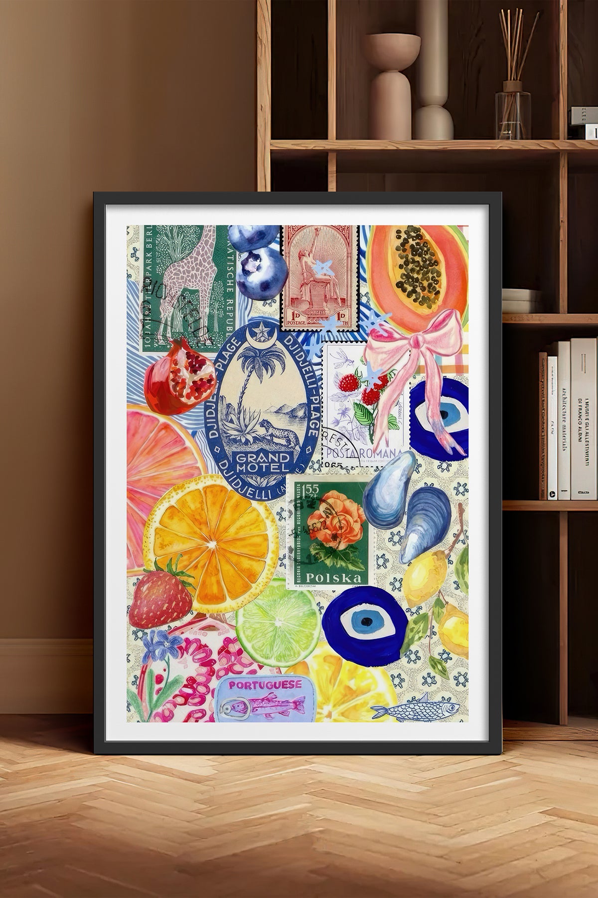 HOMEPACK Ahşap Çerçeveli Tablo Çerçeveli Poster Sanatsal Modern Duvar Dekoru TK-1030