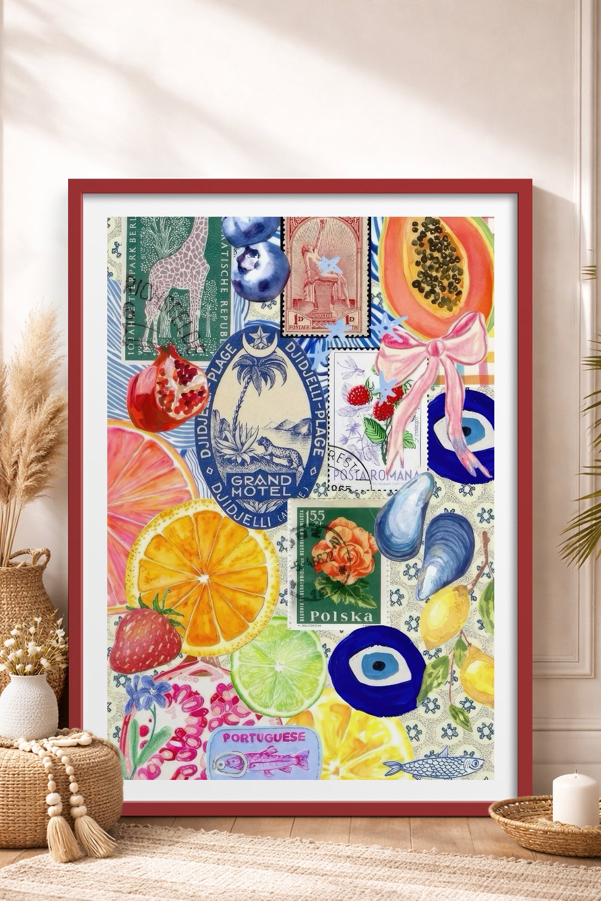 HOMEPACK Ahşap Çerçeveli Tablo Çerçeveli Poster Sanatsal Modern Duvar Dekoru TK-1030