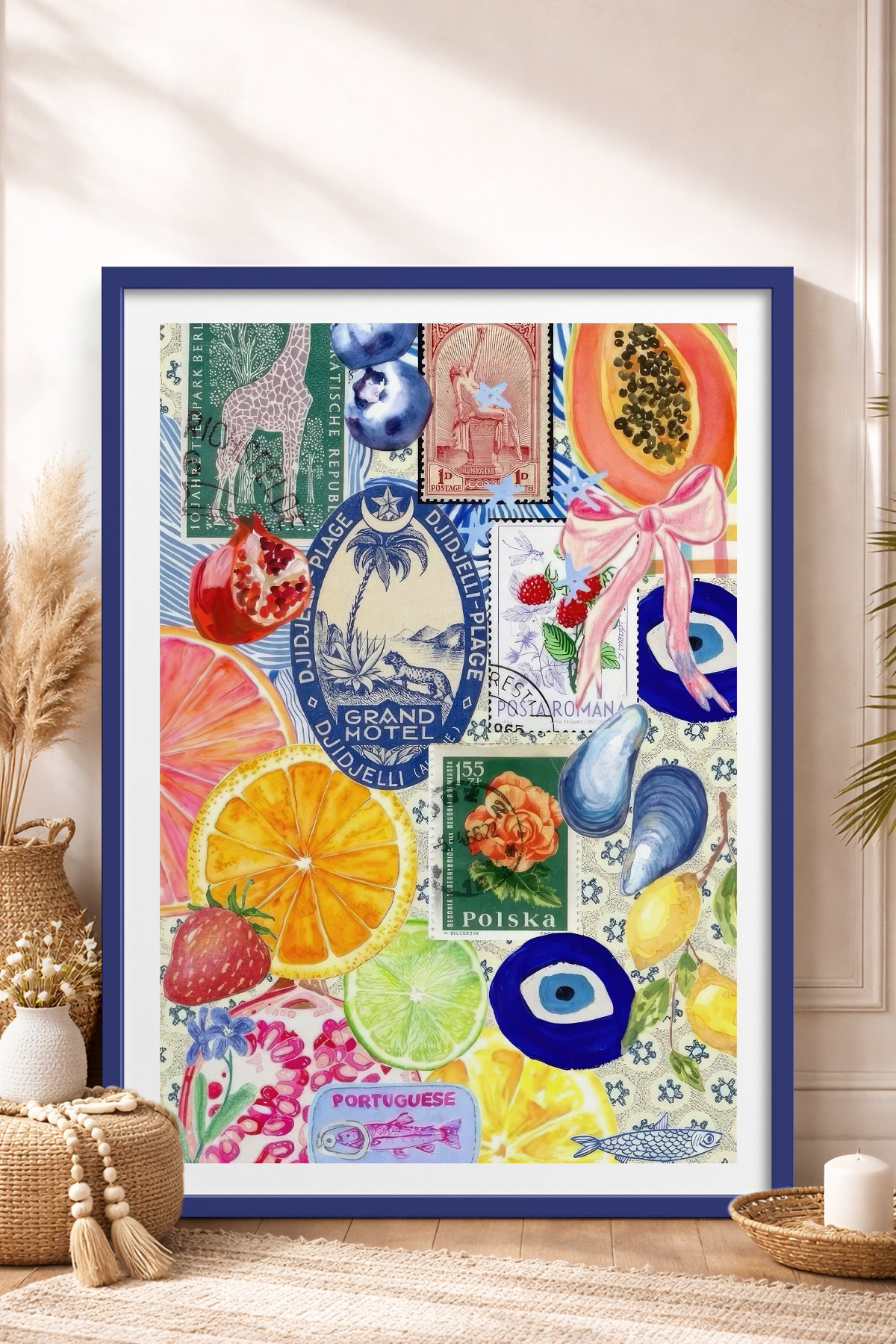 HOMEPACK Ahşap Çerçeveli Tablo Çerçeveli Poster Sanatsal Modern Duvar Dekoru TK-1030