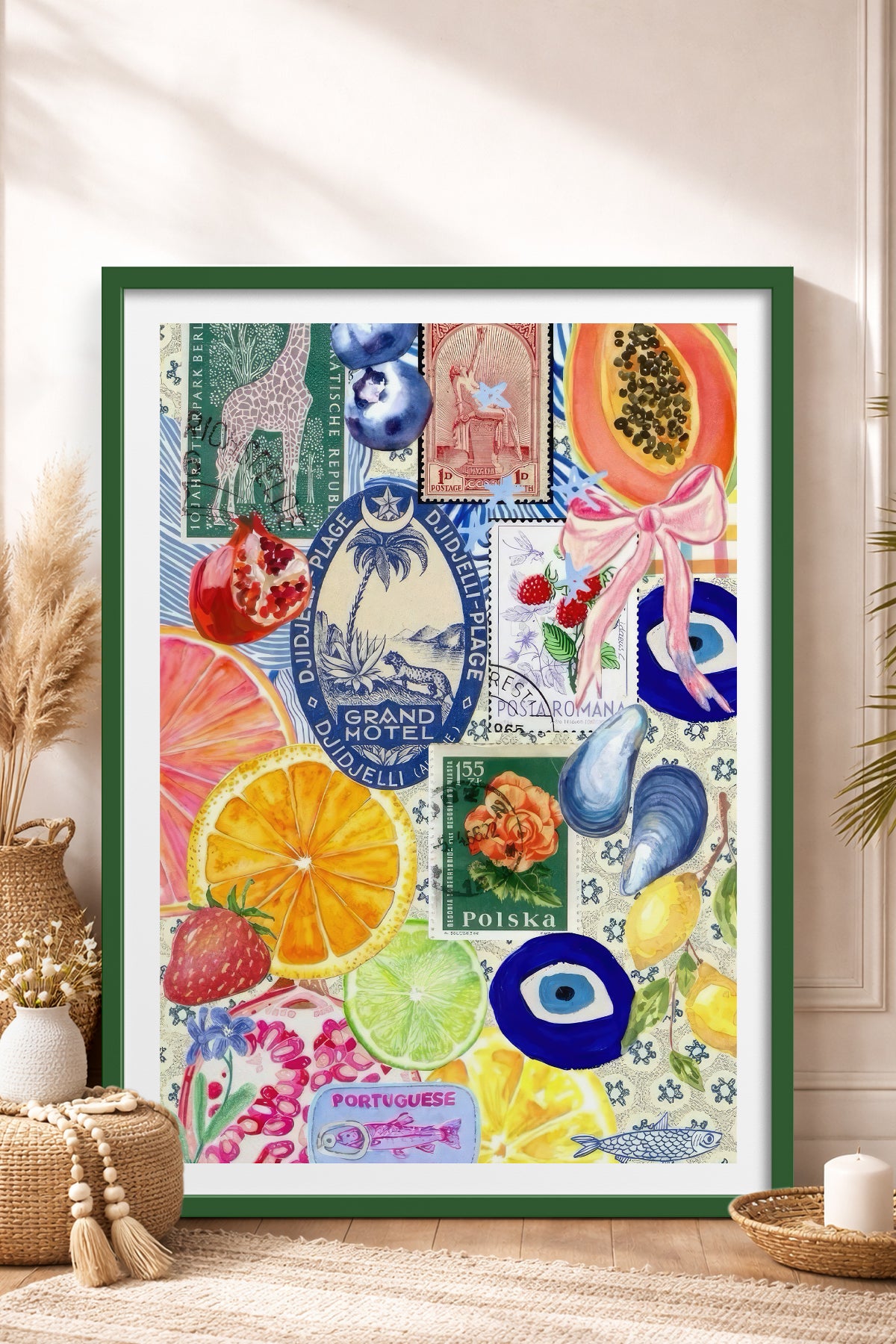 HOMEPACK Ahşap Çerçeveli Tablo Çerçeveli Poster Sanatsal Modern Duvar Dekoru TK-1030