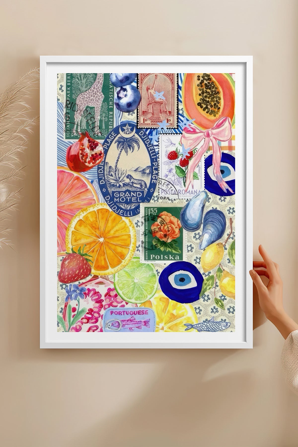 HOMEPACK Ahşap Çerçeveli Tablo Çerçeveli Poster Sanatsal Modern Duvar Dekoru TK-1030