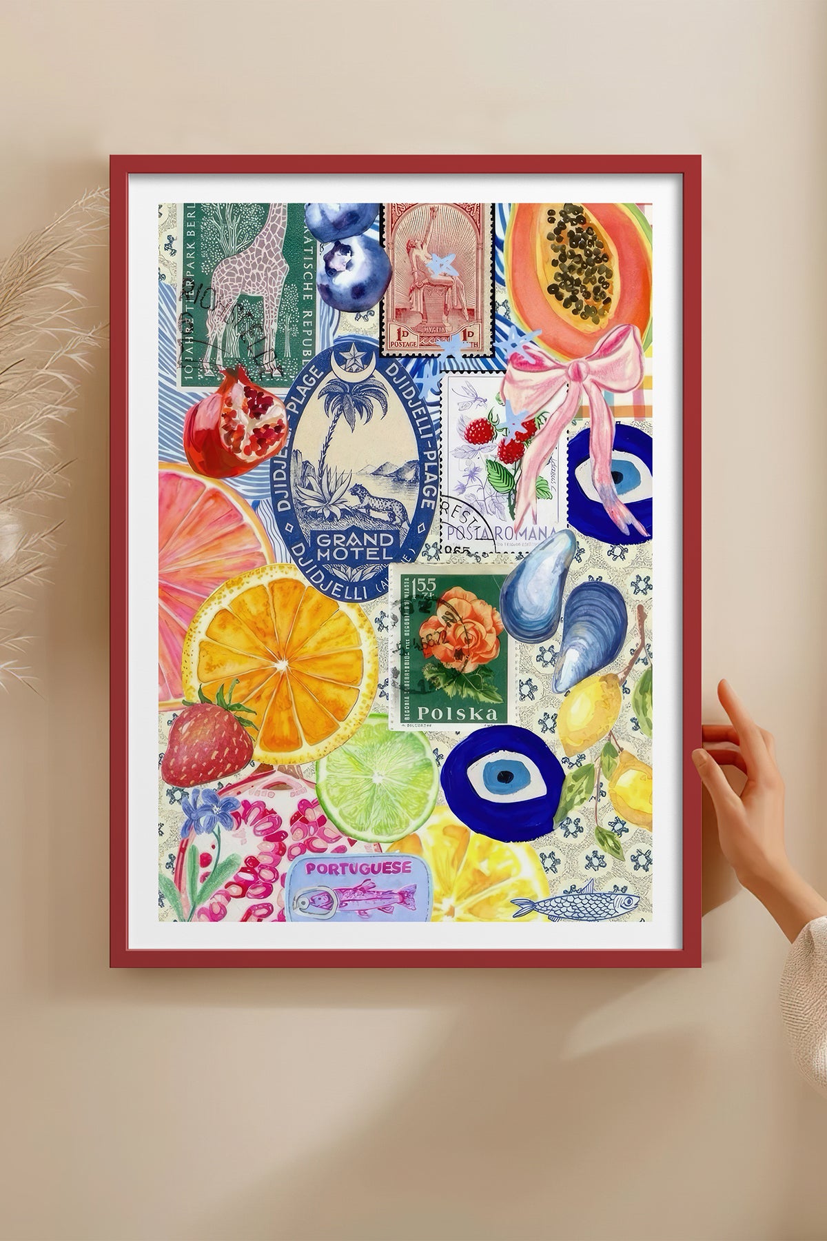 HOMEPACK Ahşap Çerçeveli Tablo Çerçeveli Poster Sanatsal Modern Duvar Dekoru TK-1030