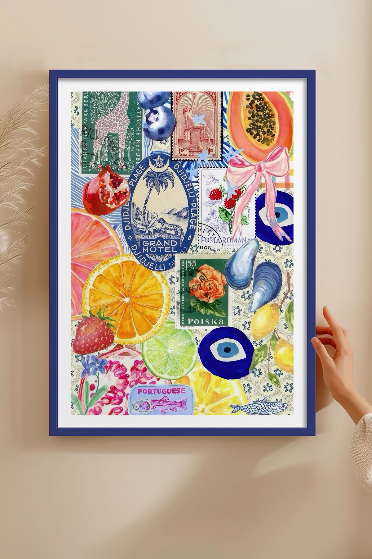 HOMEPACK Ahşap Çerçeveli Tablo Çerçeveli Poster Sanatsal Modern Duvar Dekoru TK-1030