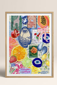 HOMEPACK Ahşap Çerçeveli Tablo Çerçeveli Poster Sanatsal Modern Duvar Dekoru TK-1030
