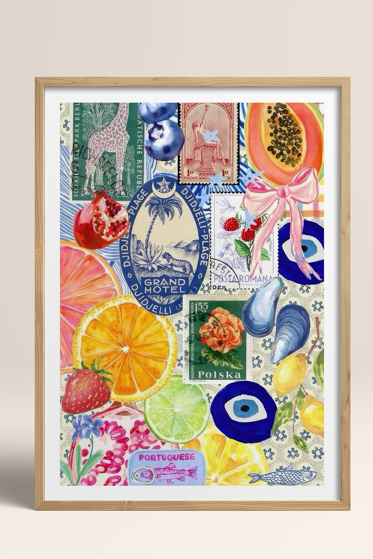 HOMEPACK Ahşap Çerçeveli Tablo Çerçeveli Poster Sanatsal Modern Duvar Dekoru TK-1030