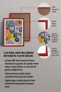 HOMEPACK Ahşap Çerçeveli Tablo Çerçeveli Poster Sanatsal Modern Duvar Dekoru TK-1030