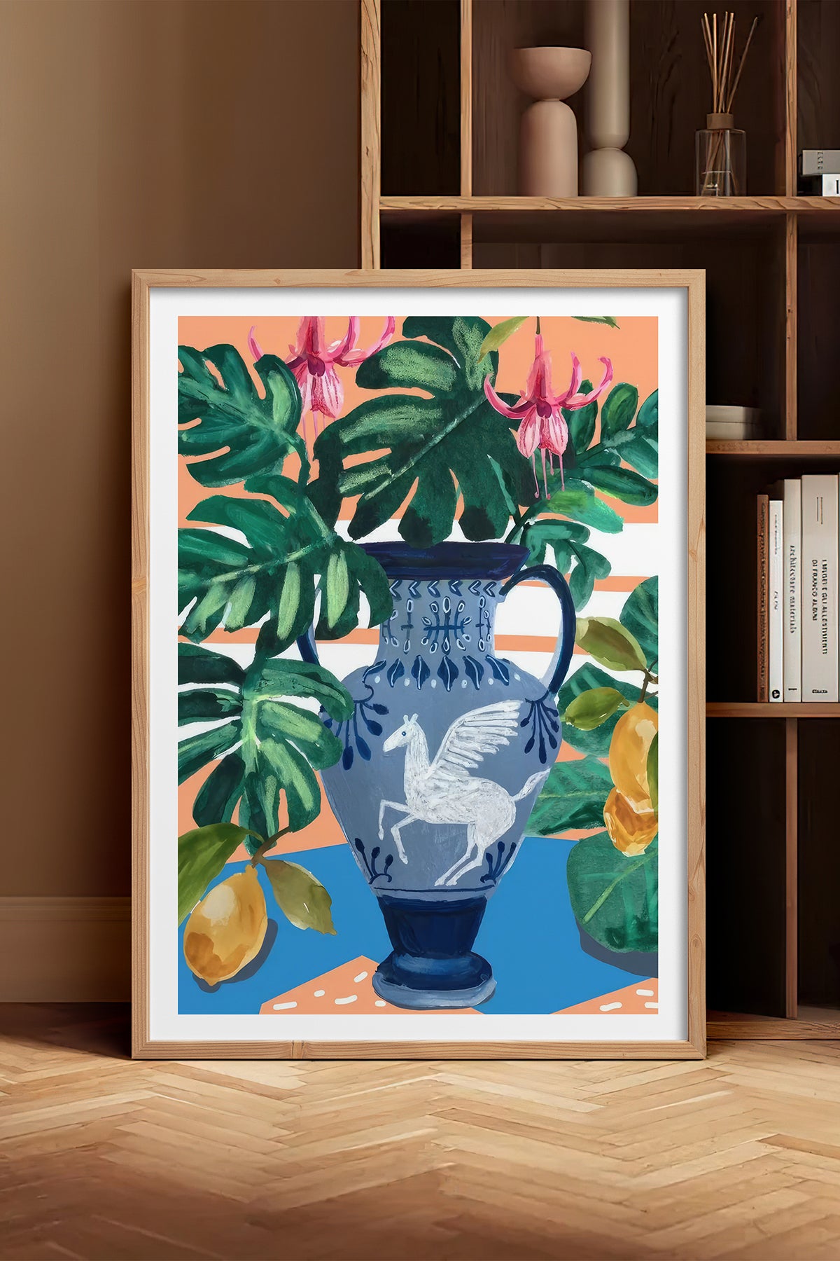 HOMEPACK Ahşap Çerçeveli Tablo Çerçeveli Poster Sanatsal Modern Duvar Dekoru TK-1031