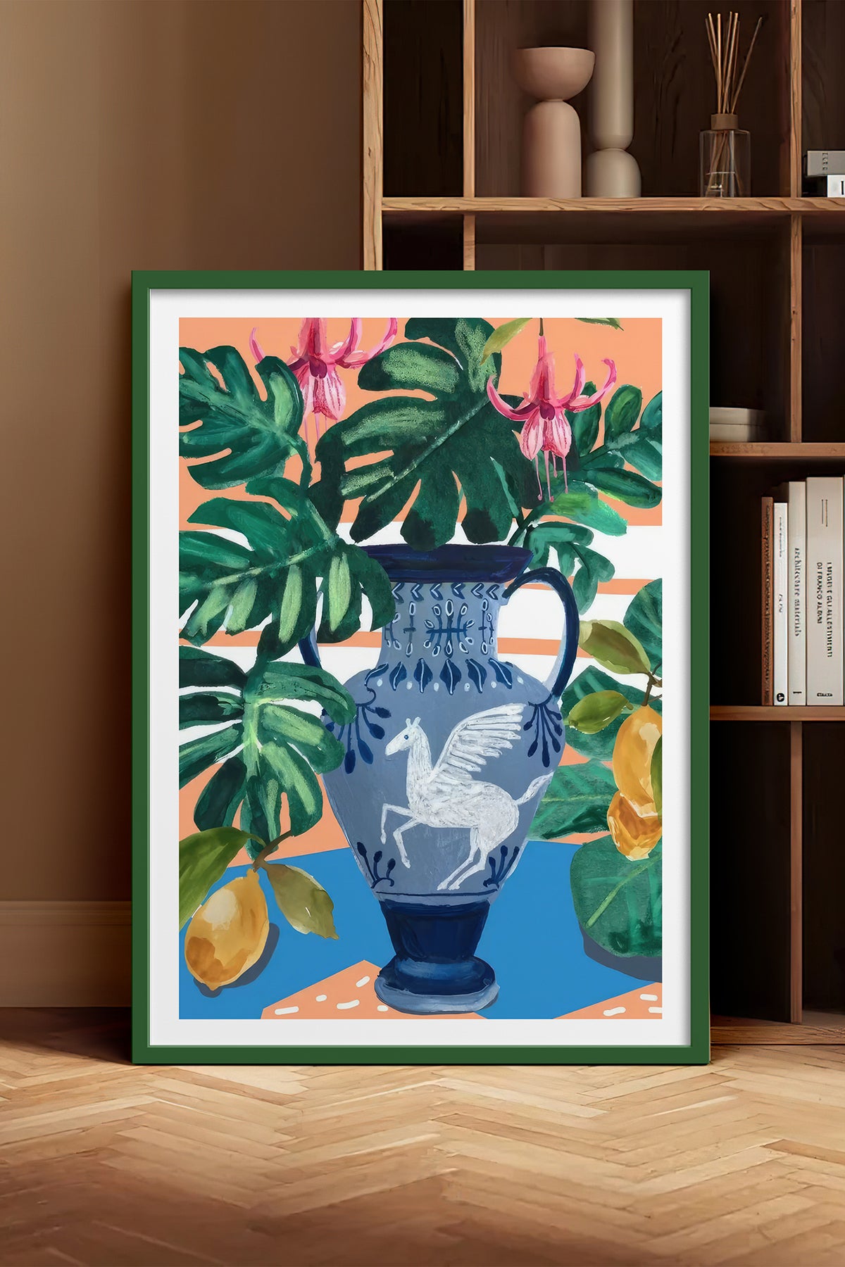HOMEPACK Ahşap Çerçeveli Tablo Çerçeveli Poster Sanatsal Modern Duvar Dekoru TK-1031