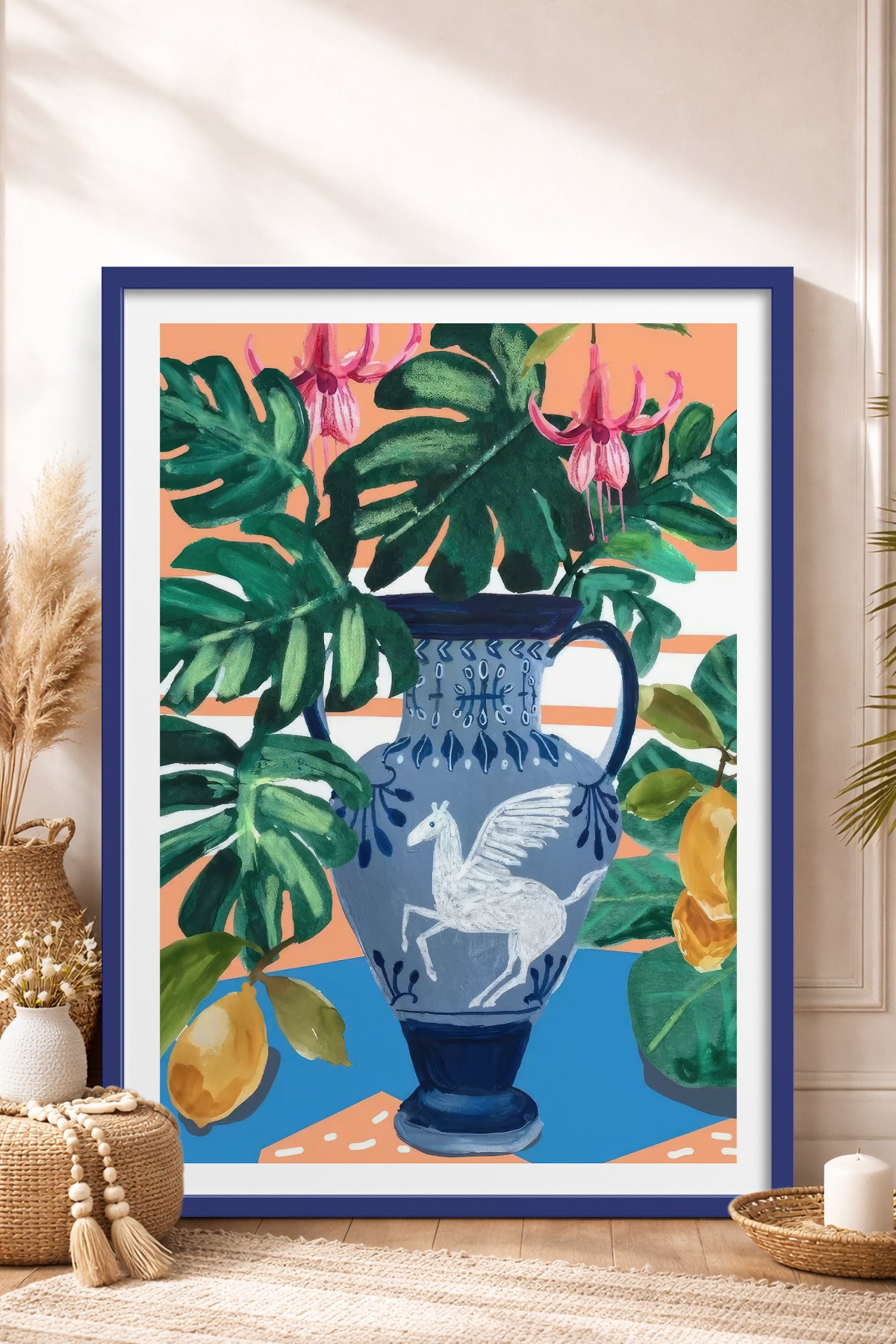 HOMEPACK Ahşap Çerçeveli Tablo Çerçeveli Poster Sanatsal Modern Duvar Dekoru TK-1031