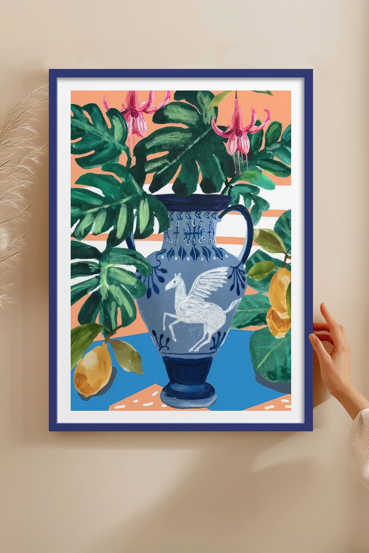 HOMEPACK Ahşap Çerçeveli Tablo Çerçeveli Poster Sanatsal Modern Duvar Dekoru TK-1031