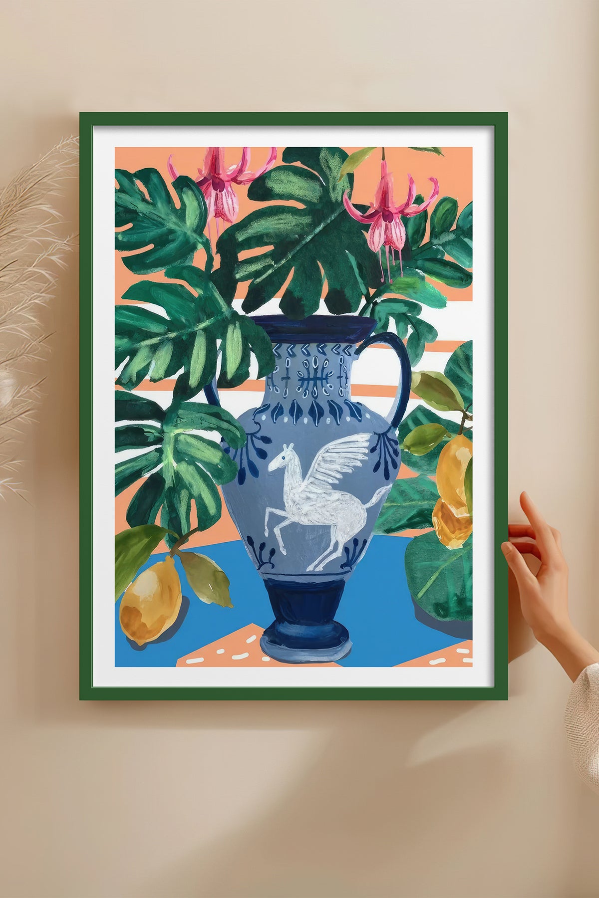 HOMEPACK Ahşap Çerçeveli Tablo Çerçeveli Poster Sanatsal Modern Duvar Dekoru TK-1031