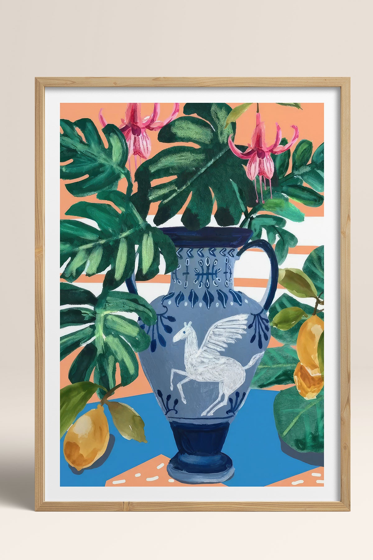HOMEPACK Ahşap Çerçeveli Tablo Çerçeveli Poster Sanatsal Modern Duvar Dekoru TK-1031