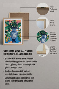 HOMEPACK Ahşap Çerçeveli Tablo Çerçeveli Poster Sanatsal Modern Duvar Dekoru TK-1031