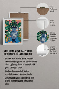 HOMEPACK Ahşap Çerçeveli Tablo Çerçeveli Poster Sanatsal Modern Duvar Dekoru TK-1031