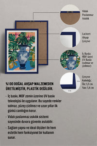 HOMEPACK Ahşap Çerçeveli Tablo Çerçeveli Poster Sanatsal Modern Duvar Dekoru TK-1031