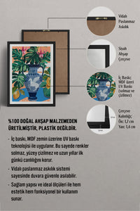 HOMEPACK Ahşap Çerçeveli Tablo Çerçeveli Poster Sanatsal Modern Duvar Dekoru TK-1031