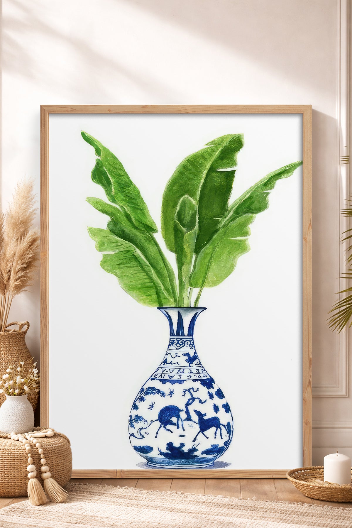 HOMEPACK Ahşap Çerçeveli Tablo Çerçeveli Poster Sanatsal Modern Duvar Dekoru TK-1032
