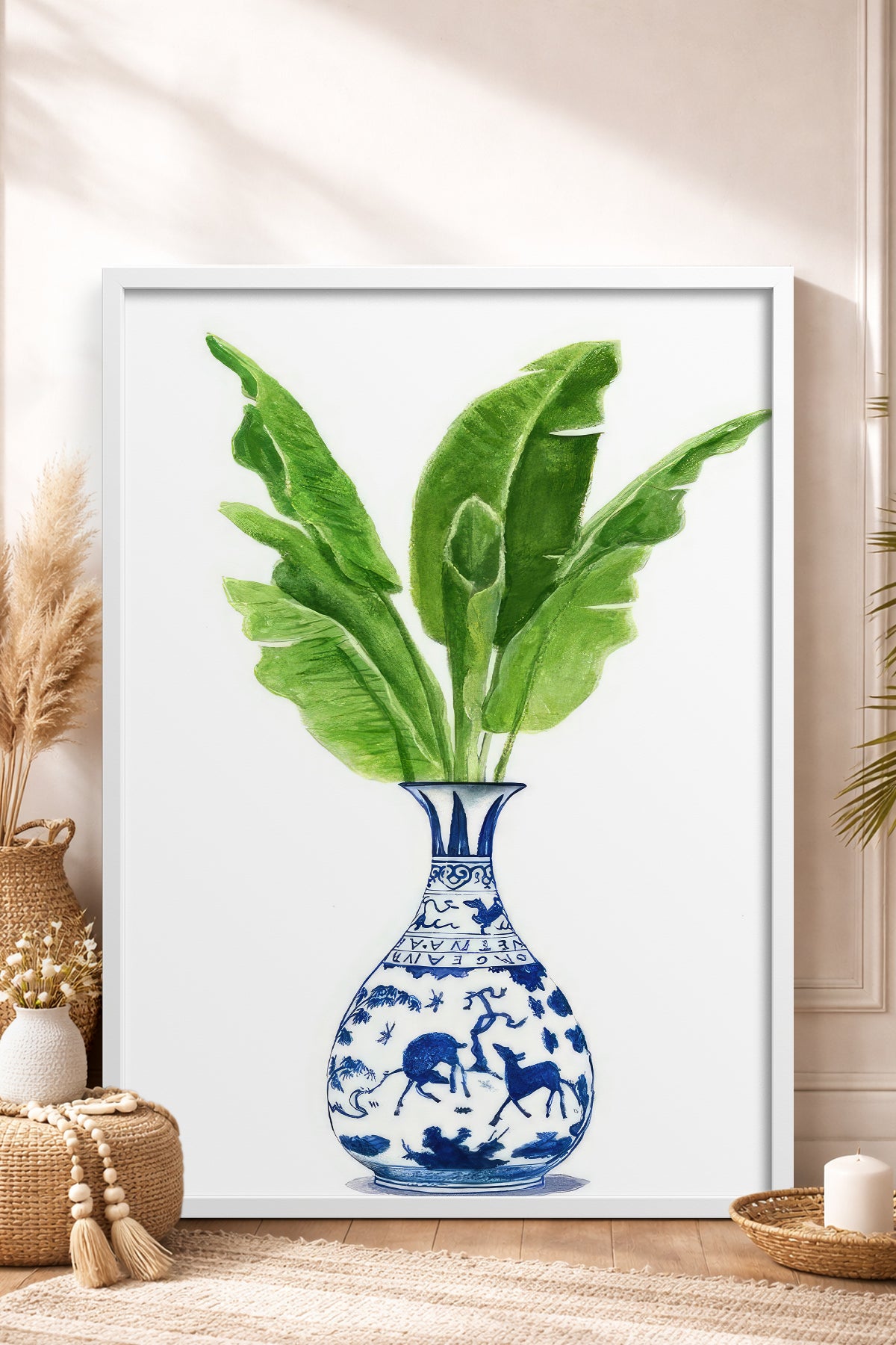 HOMEPACK Ahşap Çerçeveli Tablo Çerçeveli Poster Sanatsal Modern Duvar Dekoru TK-1032