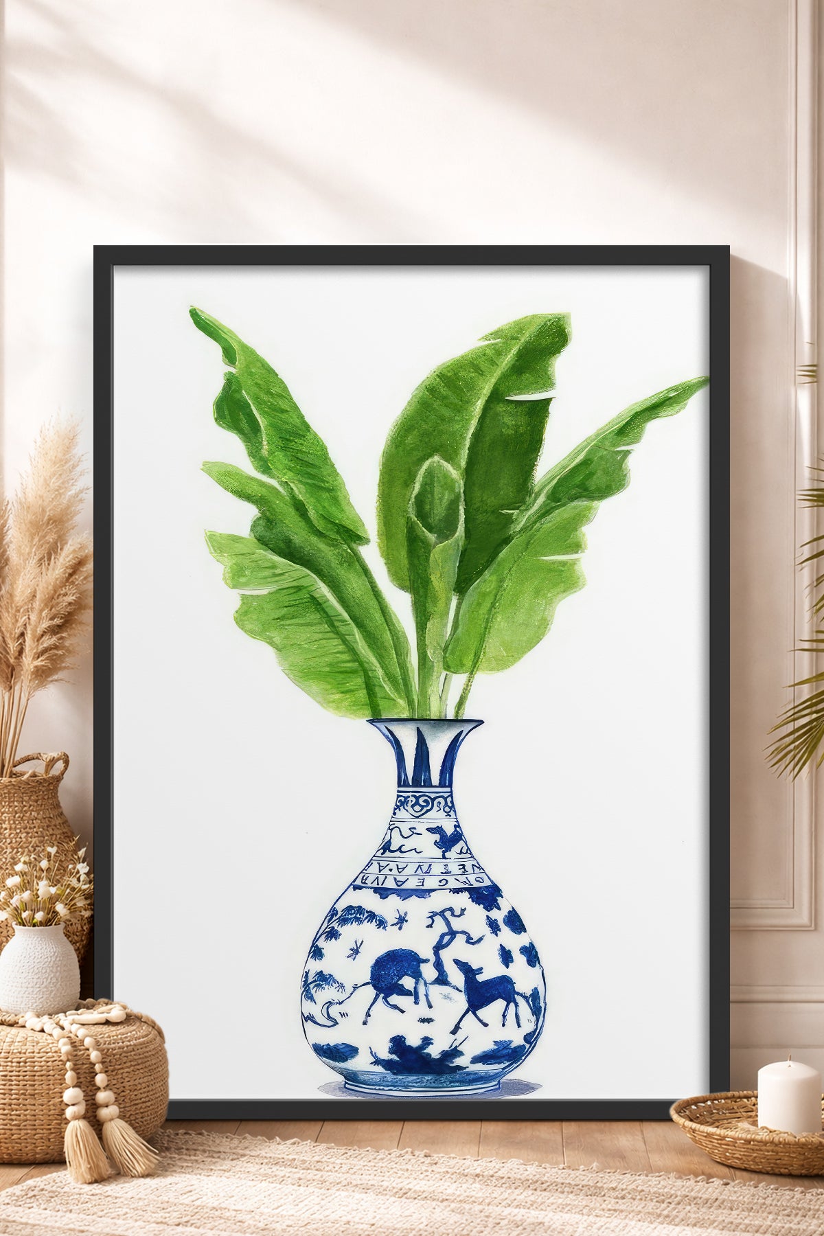 HOMEPACK Ahşap Çerçeveli Tablo Çerçeveli Poster Sanatsal Modern Duvar Dekoru TK-1032