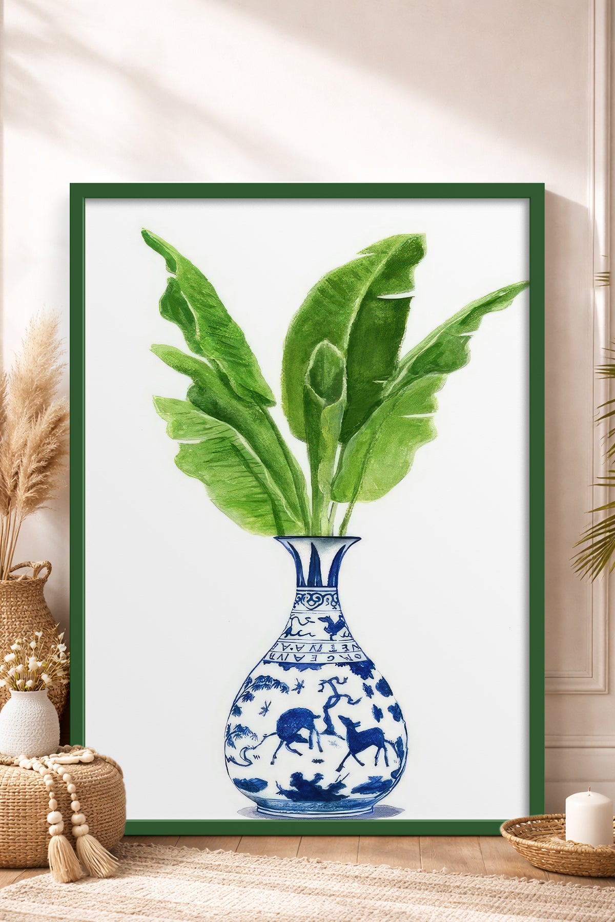 HOMEPACK Ahşap Çerçeveli Tablo Çerçeveli Poster Sanatsal Modern Duvar Dekoru TK-1032
