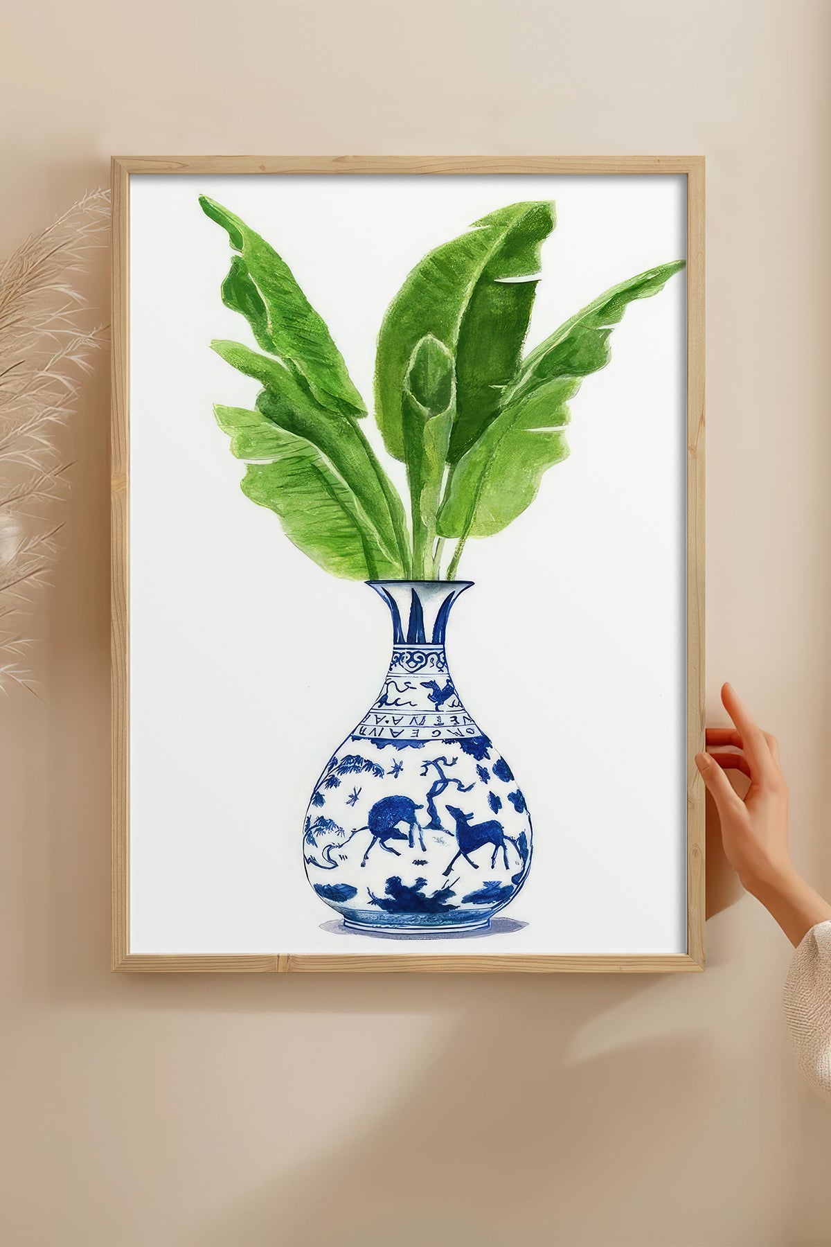 HOMEPACK Ahşap Çerçeveli Tablo Çerçeveli Poster Sanatsal Modern Duvar Dekoru TK-1032