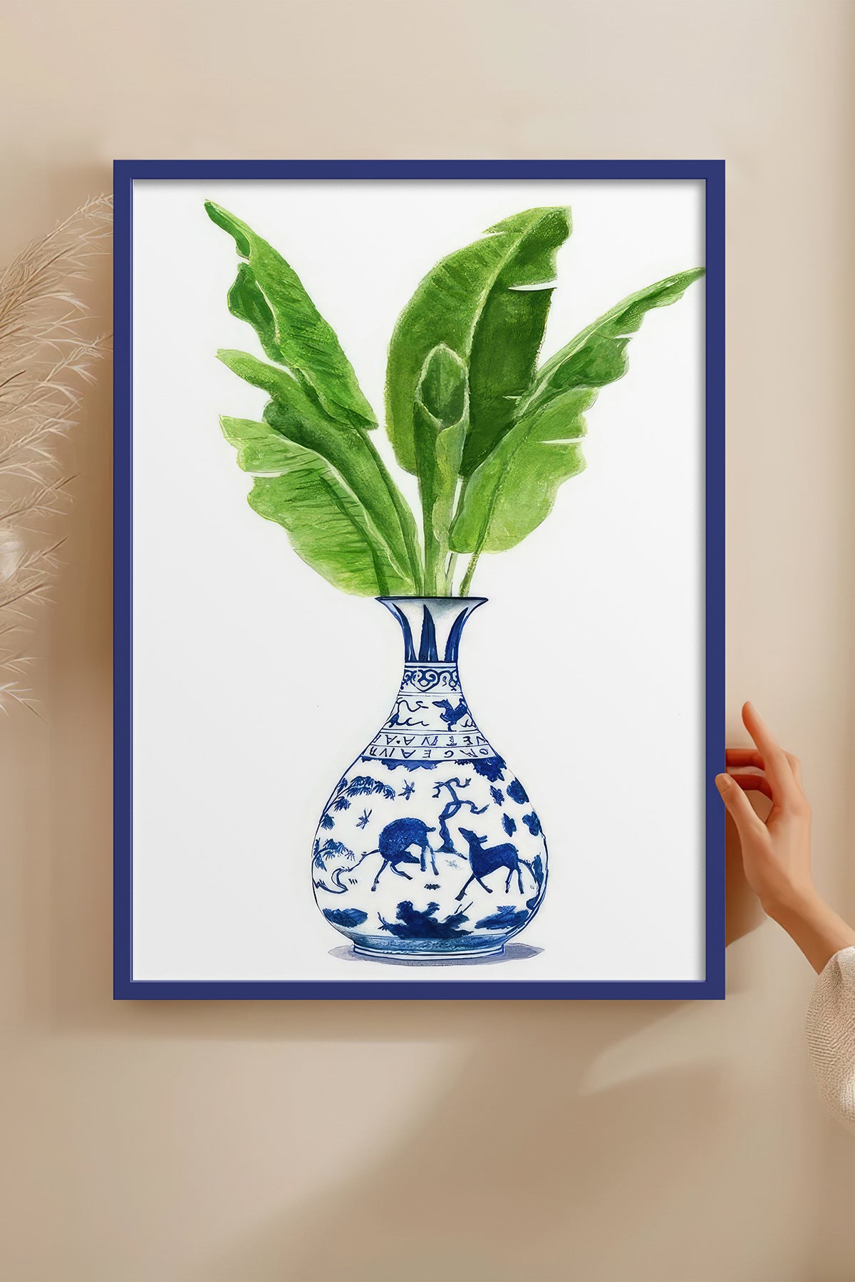 HOMEPACK Ahşap Çerçeveli Tablo Çerçeveli Poster Sanatsal Modern Duvar Dekoru TK-1032
