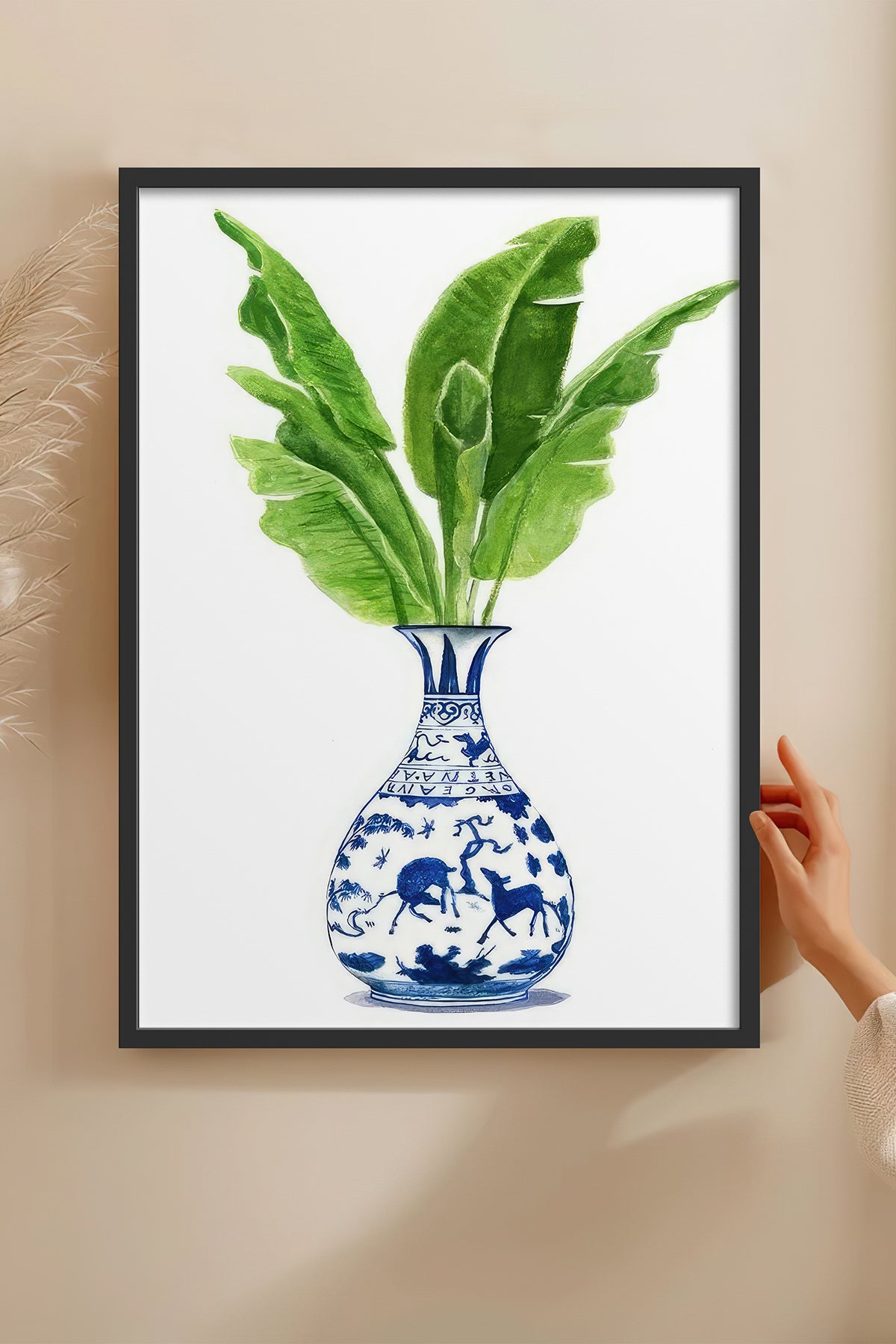 HOMEPACK Ahşap Çerçeveli Tablo Çerçeveli Poster Sanatsal Modern Duvar Dekoru TK-1032