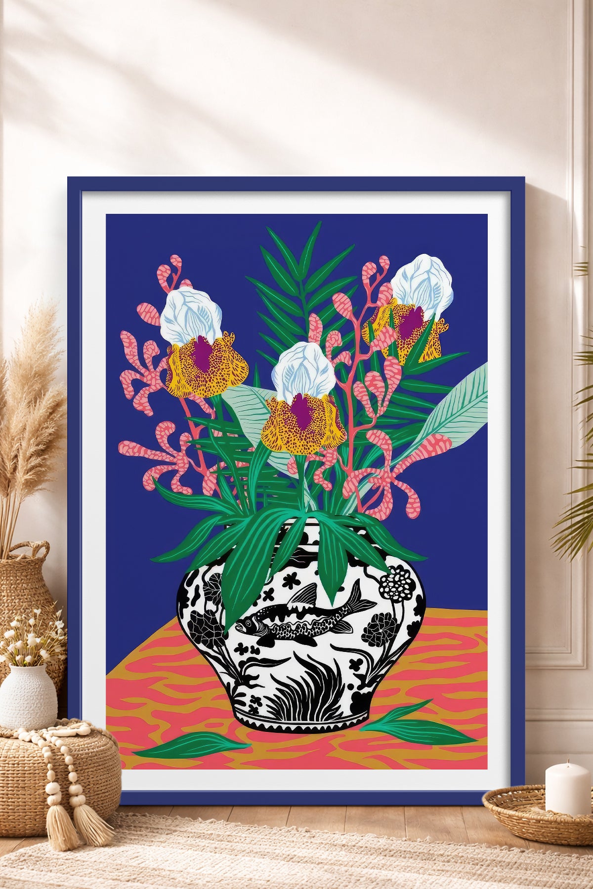 HOMEPACK Ahşap Çerçeveli Tablo Çerçeveli Poster Sanatsal Modern Duvar Dekoru TK-1034