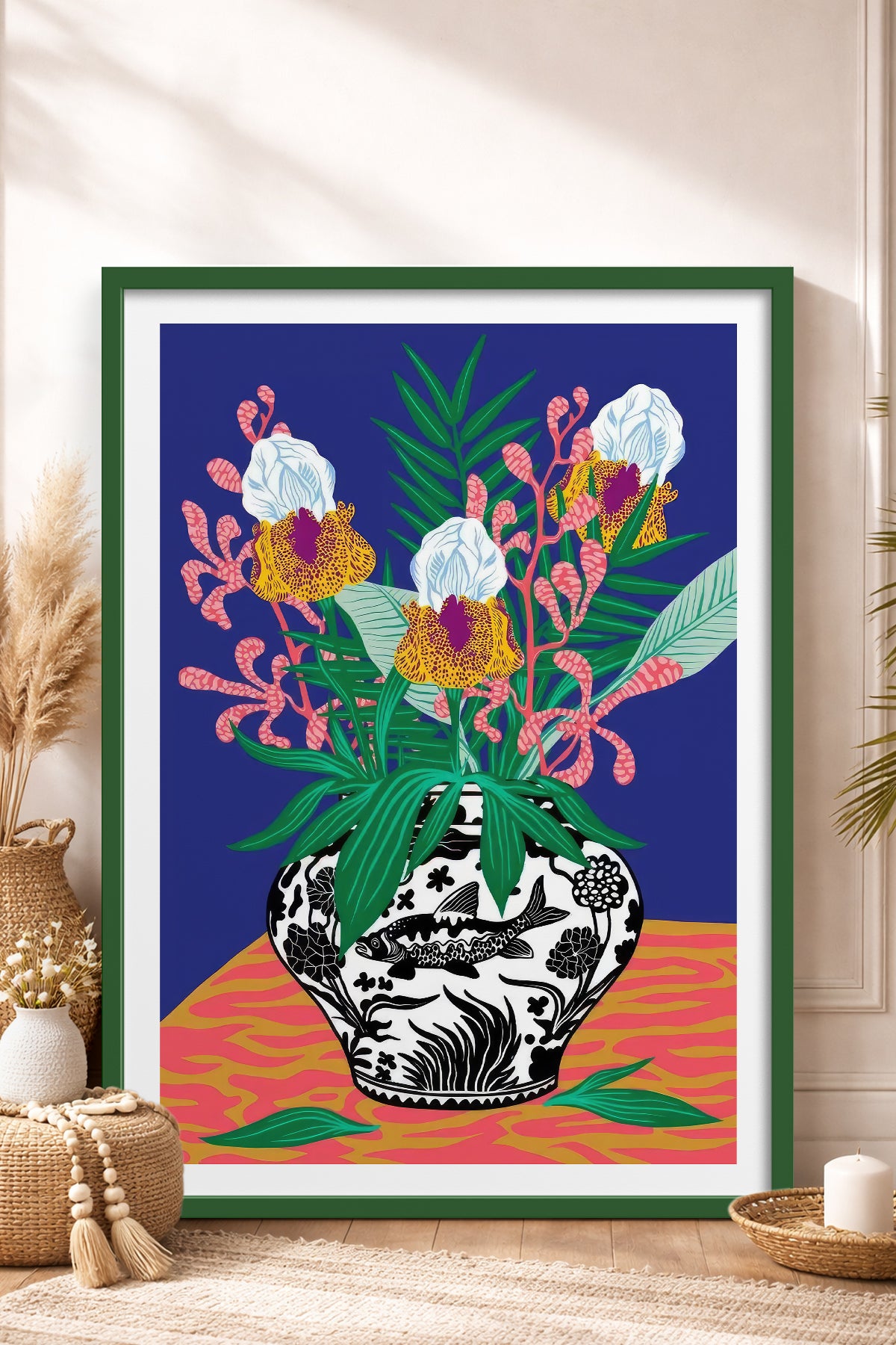 HOMEPACK Ahşap Çerçeveli Tablo Çerçeveli Poster Sanatsal Modern Duvar Dekoru TK-1034