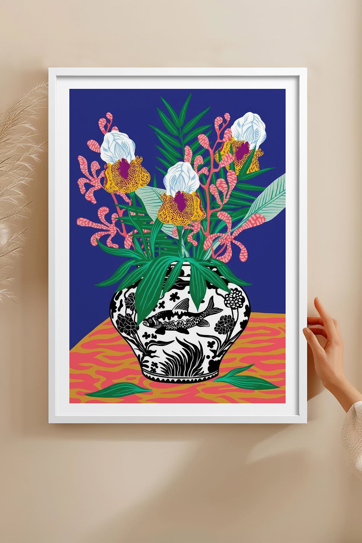 HOMEPACK Ahşap Çerçeveli Tablo Çerçeveli Poster Sanatsal Modern Duvar Dekoru TK-1034