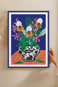 HOMEPACK Ahşap Çerçeveli Tablo Çerçeveli Poster Sanatsal Modern Duvar Dekoru TK-1034