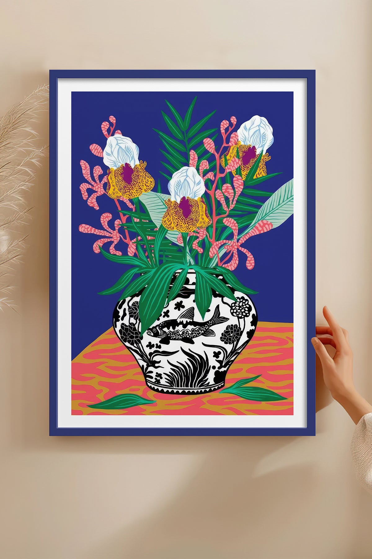 HOMEPACK Ahşap Çerçeveli Tablo Çerçeveli Poster Sanatsal Modern Duvar Dekoru TK-1034