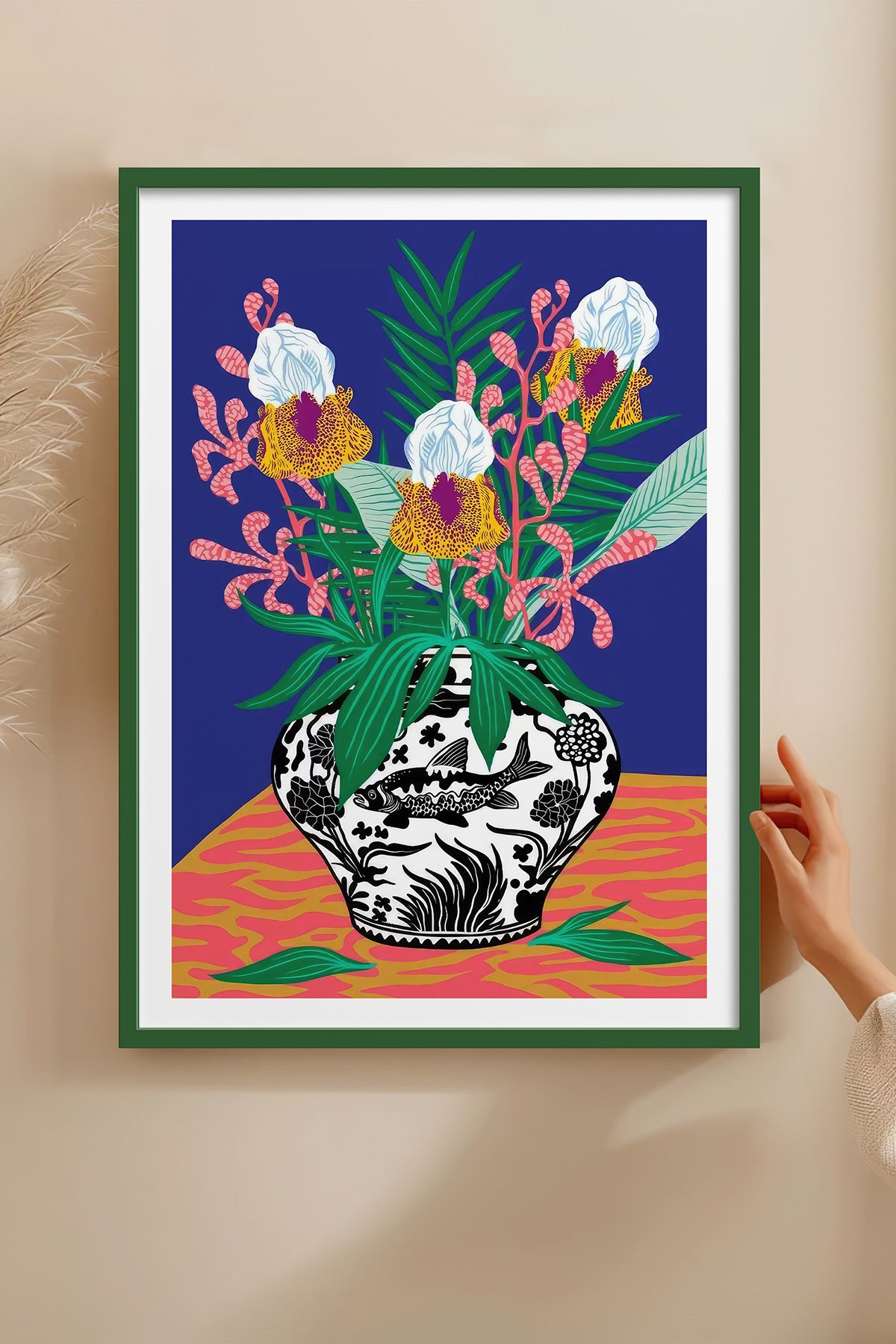 HOMEPACK Ahşap Çerçeveli Tablo Çerçeveli Poster Sanatsal Modern Duvar Dekoru TK-1034