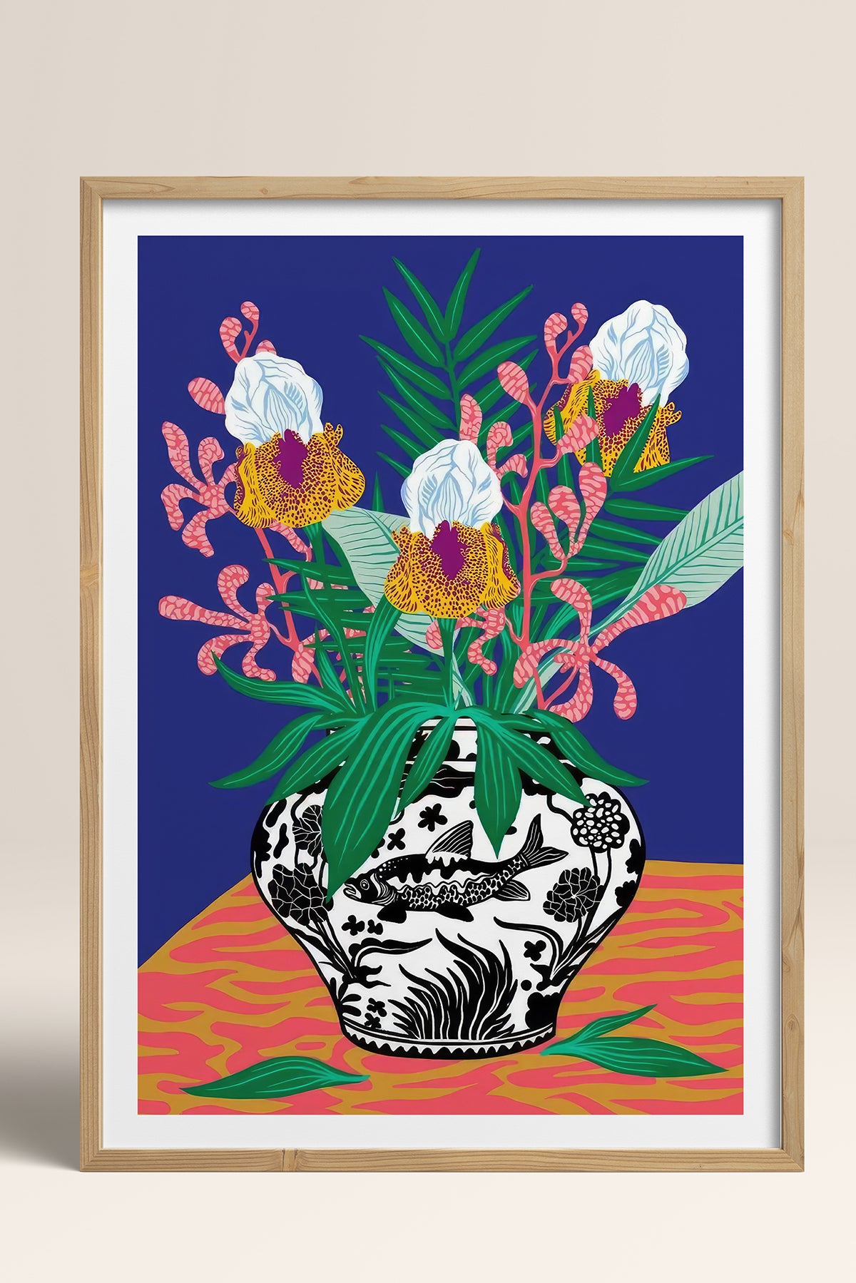 HOMEPACK Ahşap Çerçeveli Tablo Çerçeveli Poster Sanatsal Modern Duvar Dekoru TK-1034