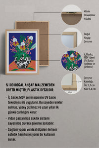 HOMEPACK Ahşap Çerçeveli Tablo Çerçeveli Poster Sanatsal Modern Duvar Dekoru TK-1034