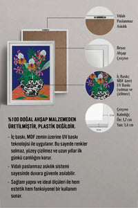HOMEPACK Ahşap Çerçeveli Tablo Çerçeveli Poster Sanatsal Modern Duvar Dekoru TK-1034