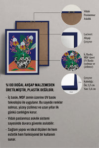 HOMEPACK Ahşap Çerçeveli Tablo Çerçeveli Poster Sanatsal Modern Duvar Dekoru TK-1034