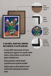 HOMEPACK Ahşap Çerçeveli Tablo Çerçeveli Poster Sanatsal Modern Duvar Dekoru TK-1034