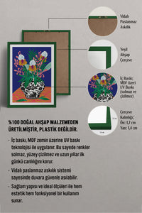 HOMEPACK Ahşap Çerçeveli Tablo Çerçeveli Poster Sanatsal Modern Duvar Dekoru TK-1034